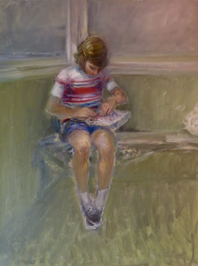 Girl with Book, Oil