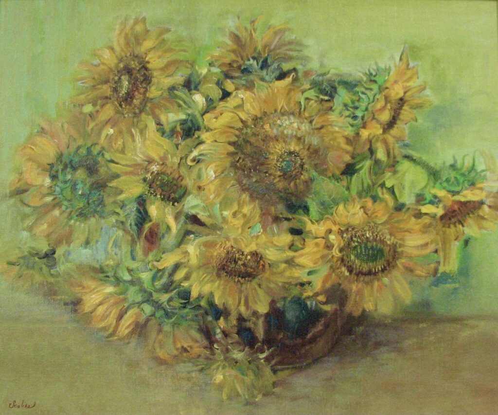 Sunflower Bouquet, Oil