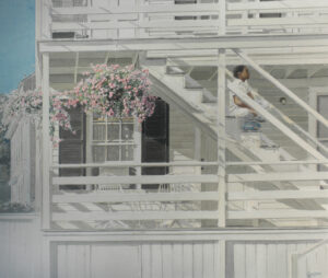 Boy on Porch, Rockport, MA, Watercolor