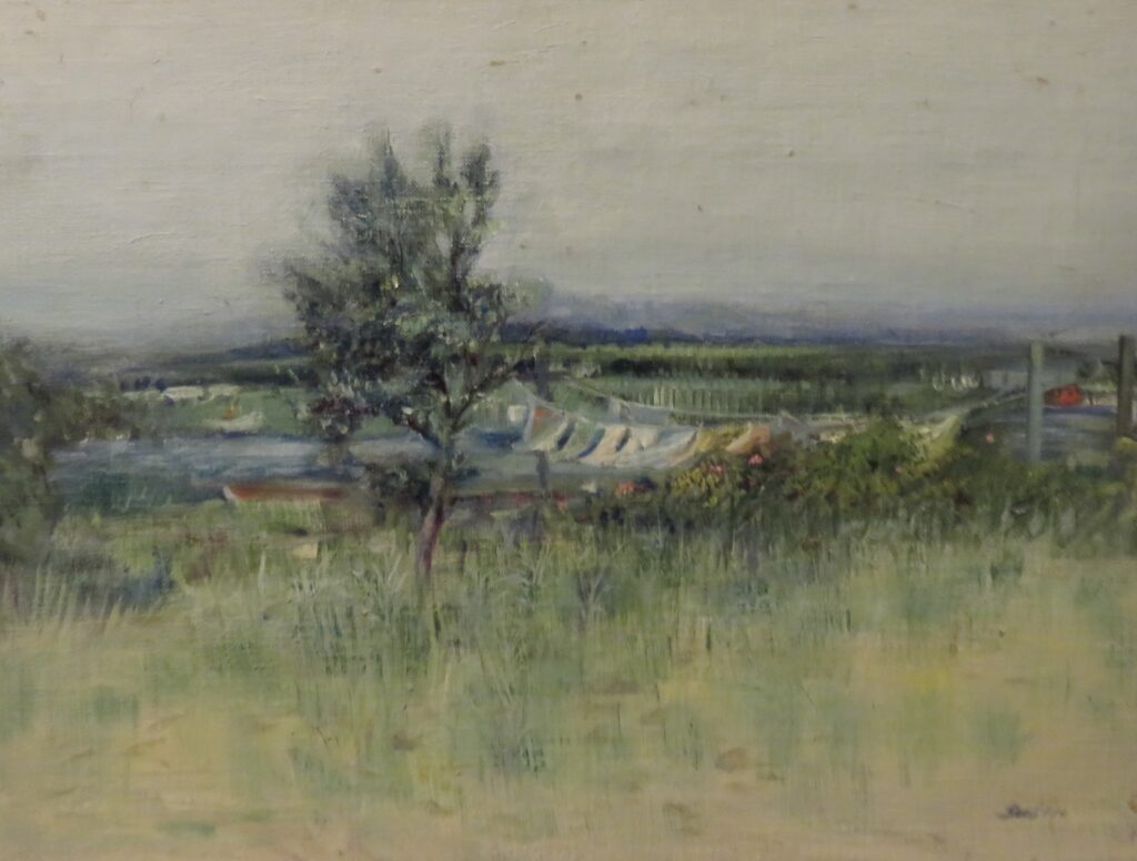 Clothesline in Meadow, Oil